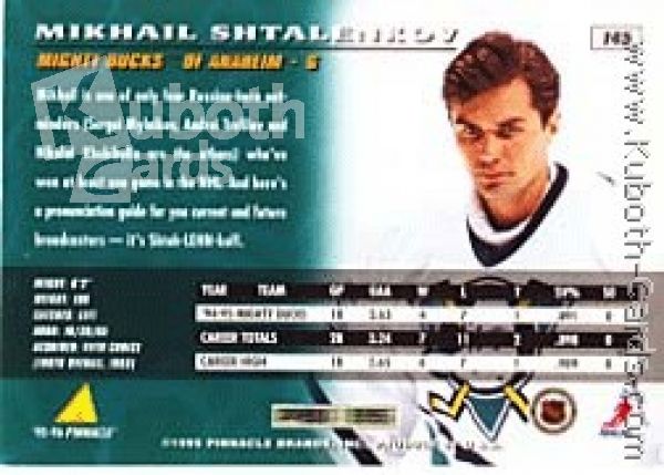 NHL 1995 / 96 Pinnacle - No 145 - Mikhail Sthalenkov