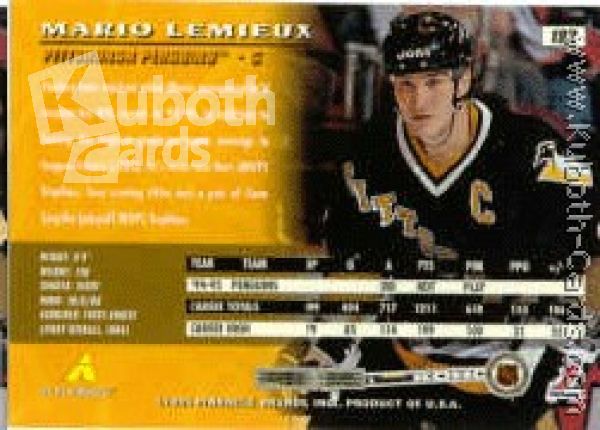 NHL 1995 / 96 Pinnacle - No 192 - Mario Lemieux