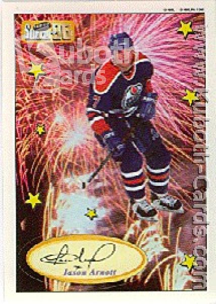 NHL 1995 / 96 Imperial Stickers Die-Cut Superstars - No 13 of 25 - Jason Arnott