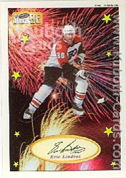 NHL 1995 / 96 Imperial Stickers Die-Cut Superstars - No 17 of 25 - Eric Lindros