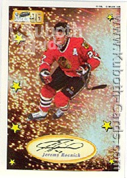 NHL 1995 / 96 Imperial Stickers Die-Cut Superstars - No 9 of 25 - Jeremy Roenick