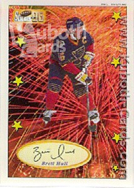 NHL 1995 / 96 Imperial Stickers Die-Cut Superstars - No 11 of 25 - Brett Hull