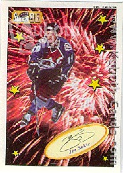 NHL 1995 / 96 Imperial Stickers Die-Cut Superstars - No 4 of 25 - Joe Sakic