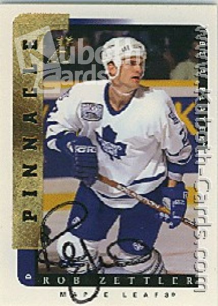 NHL 1996 / 97 Be A Player Autographs - No 64 - Rob Zettler