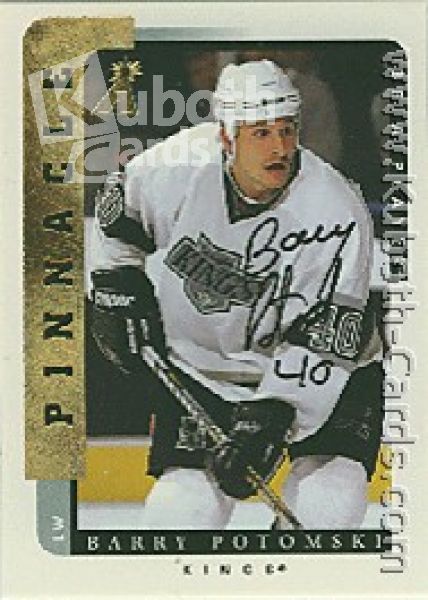 NHL 1996 / 97 Be A Player Autographs - No 24 - Barry Potomski