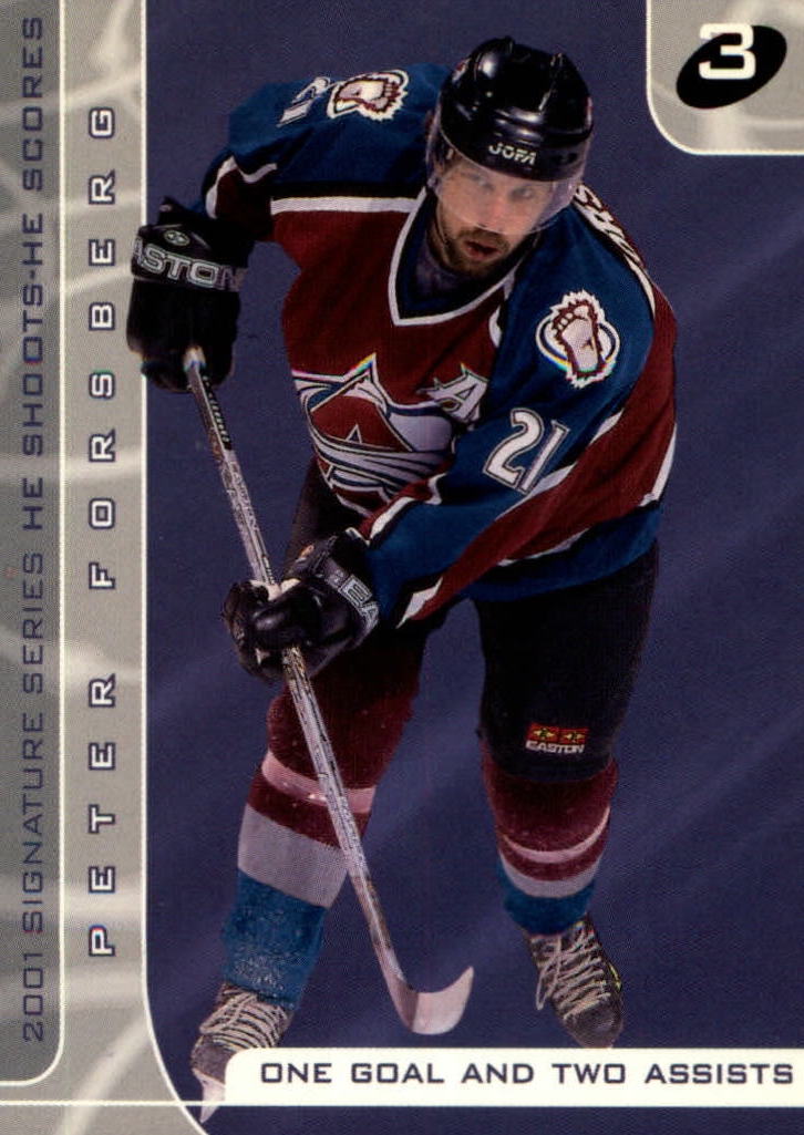 NHL 2000-01 BAP Signature Series He Shoots - He Scores Points - No 5 - Peter Forsberg