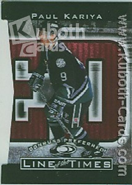 NHL 1997-98 Donruss Preferred Line of the Times - No 4-C - Paul Kariya