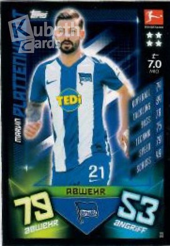 Soccer 2019-20 Topps Match Attax - No 33 - Marvin Plattenhardt