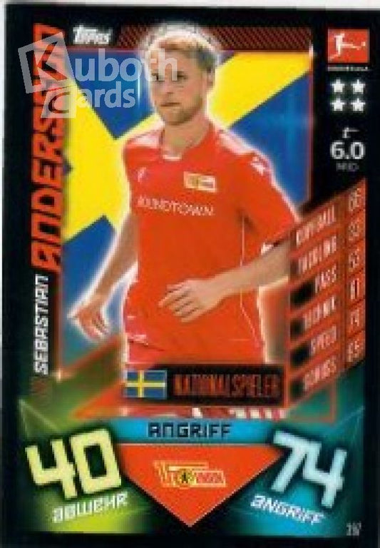 Fussball 2019-20 Topps Match Attax - No 397 - Sebastian Anderson