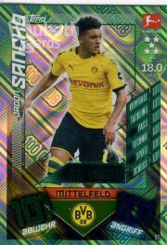 Fussball 2019-20 Topps Match Attax - No 99 - Jadon Sancho