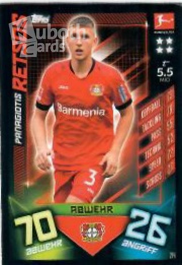 Soccer 2019-20 Topps Match Attax - No 214 - Panagiotis Retsos