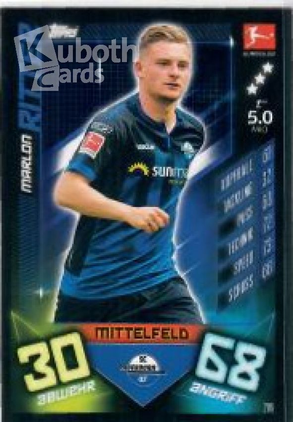 Fussball 2019-20 Topps Match Attax - No 289 - Marlon Ritter