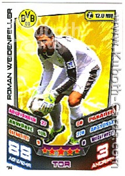 Soccer 2013-14 Topps Match Attax - No 74 - Roman Weidenfeller