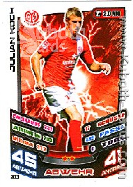 Soccer 2013-14 Topps Match Attax - No 203 - Julian Koch