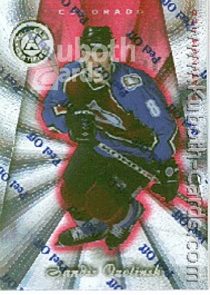 NHL 1997-98 Pinnacle Totally Certified Platinum Red - No 89 - Sandis Ozolinsh