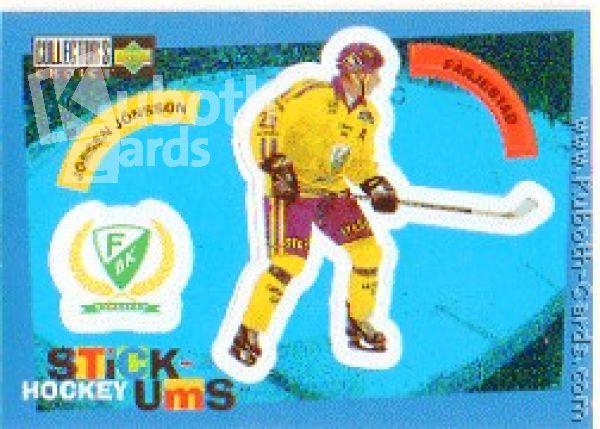 SHL 1997 / 98 Swedish Collector's Choice Stick'Ums - No S4 - Jörgen Jönssen