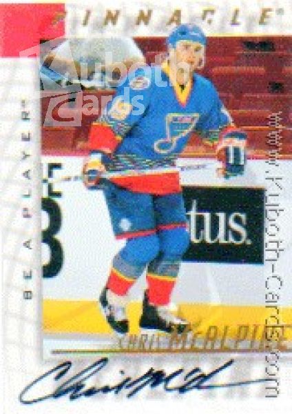 NHL 1997 / 98 Be A Player Autographs - No 82 - Chris McAlpine