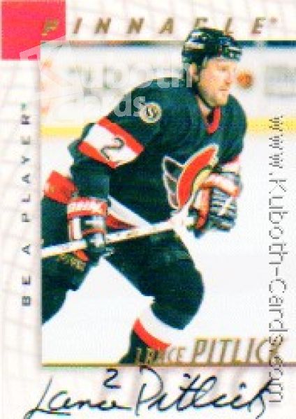 NHL 1997 / 98 Be A Player Autographs - No 109 - Lance Pitlick