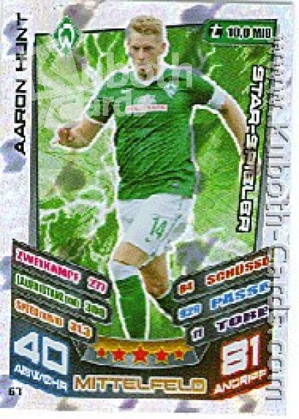 Soccer 2013-14 Topps Match Attax - No 67 - Aaron Hunt