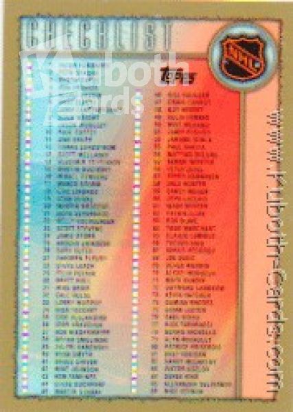 NHL 1998-99 Topps O-Pee-Chee Parallel - No 110 - Checklist