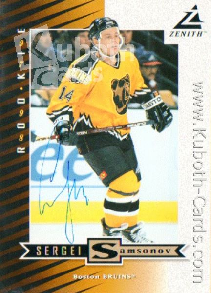 NHL 1997 / 98 Zenith 5x7 - No 66 - Sergei Samsonov - mint