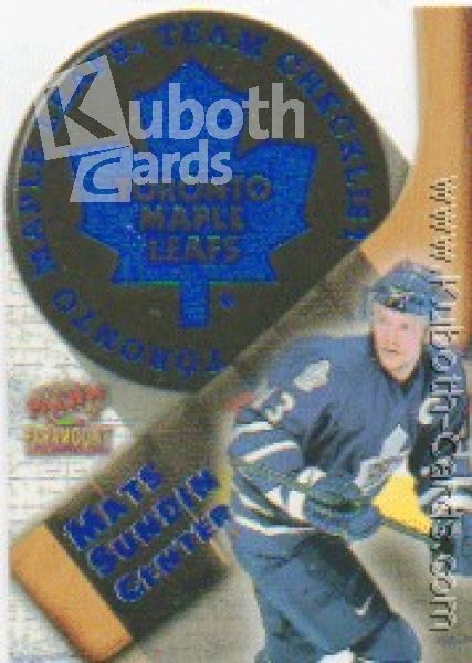 NHL 1998-99 Paramount Team Checklists Die-Cuts - No 25 - Mats Sundin