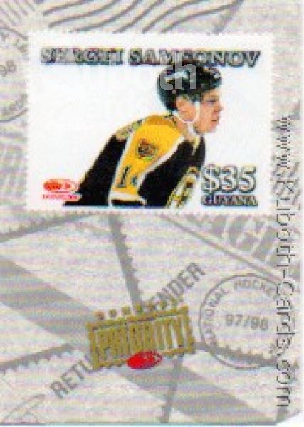 NHL 1997 / 98 Donruss Priority Stamps - No 17 - Sergei Samsonov