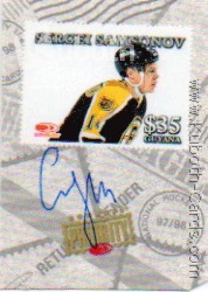 NHL 1997 / 98 Donruss Priority Stamps - No 17 - Sergei Samsonov