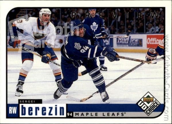 NHL 1998-99 UD Choice Preview - No 201 - Sergei Berezin