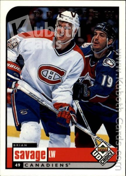 NHL 1998-99 UD Choice Preview - No 111 - Brian Savage