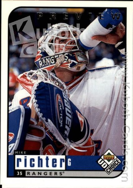 NHL 1998-99 UD Choice Preview - No 135 - Mike Richter