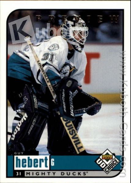 NHL 1998-99 UD Choice Preview - No 1 - Guy Hebert