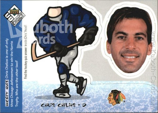 NHL 1998-99 UD Choice Mini Bobbing Head - No BH23 - Chris Chelios