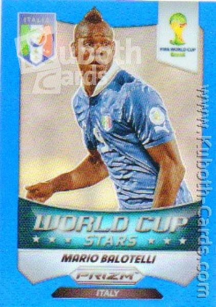 Fussball 2014 Panini Prizm World Cup Stars Blue Prizms - No 26 - Mario Balotelli