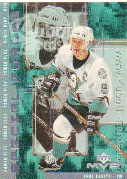 NHL 1998-99 Upper Deck MVP Special Forces - No F06 - Paul Kariya