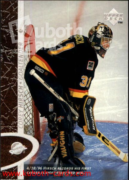 NHL 1996 / 97 Upper Deck - No 168 - Corey Hirsch