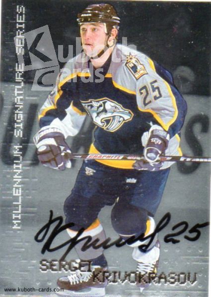 NHL 1999-00 BAP Millennium Autographs - No 140 - Sergei Krivokrasov
