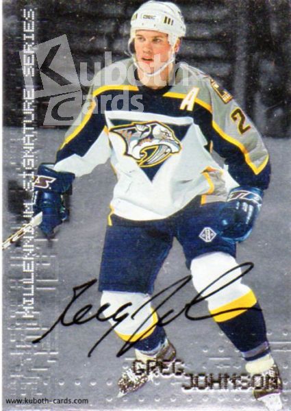 NHL 1999-00 BAP Millennium Autographs - No 141 - Greg Johnson