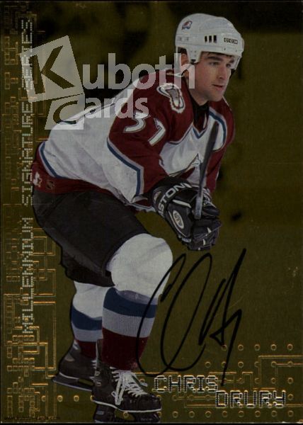 NHL 1999-00 BAP Millennium Autographs Gold - No 69 - Chris Drury