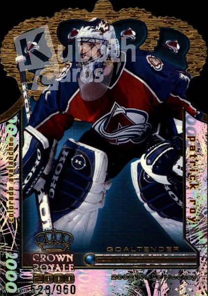 NHL 1999-00 Crown Royale Gold Crown Die-Cuts Jumbos - No 3 - Patrick Roy