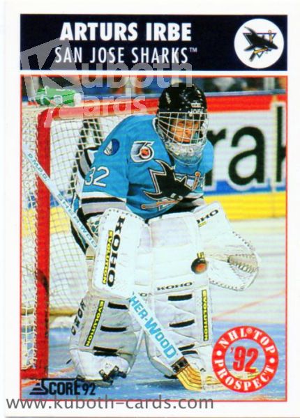 NHL 1992 / 93 Score - No 457 - Arturs Irbe