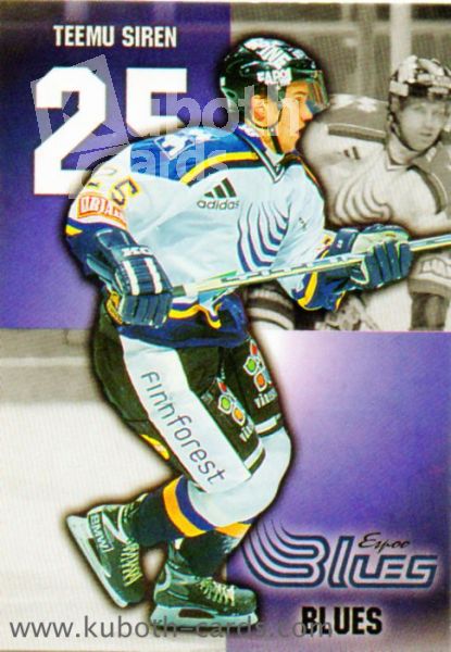 NHL 1999-00 Finnish Cardset - No 215 - Teemu Siren