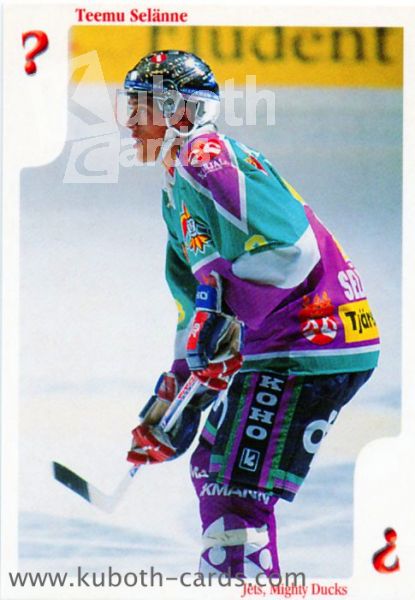 NHL 1999-00 Finnish Cardset Aces High - No J2 - Teemu Selanne