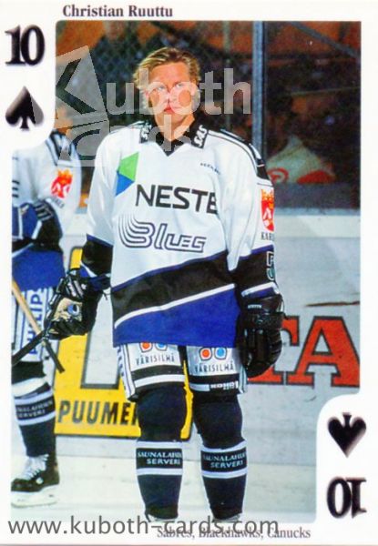 NHL 1999-00 Finnish Cardset Aces High - No S10 - Christian Ruuttu