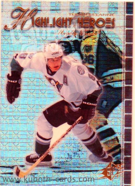 NHL 1999-00 SPx Hightlight Heroes - No HH10 - Teemu Selanne