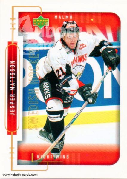 NHL 1999-00 Swedish Upper Deck - No 165 - Jesper Mattsson