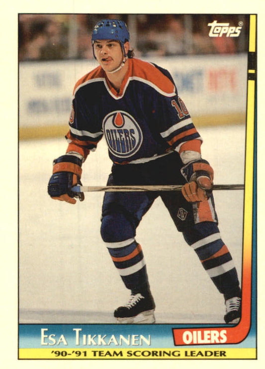 NHL 1991-92 Topps Team Scoring Leaders - No 6 - Esa Tikkanen