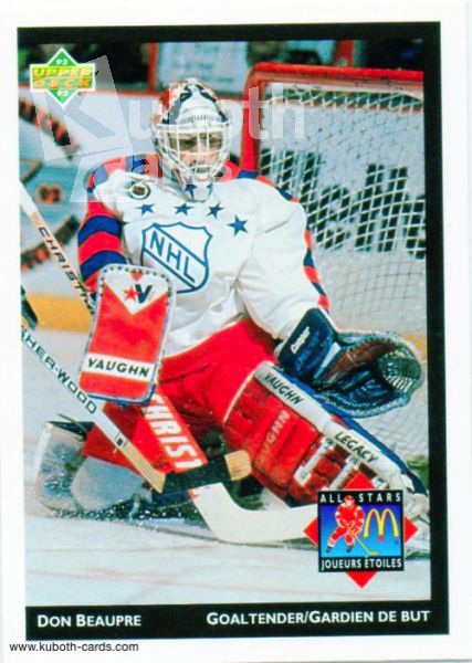 NHL 1992 / 93 McDonald's Upper Deck - No McD-15 - Don Beaupre
