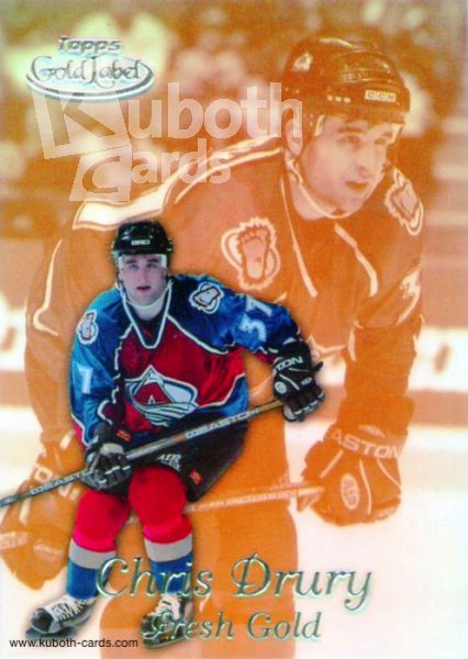 NHL 1999-00 Topps Gold Label Fresh Gold - No FG4 - Chris Drury