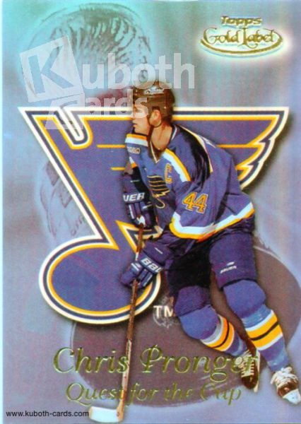 NHL 1999-00 Topps Gold Label Quest for the Cup - No QC6 - Chris Pronger